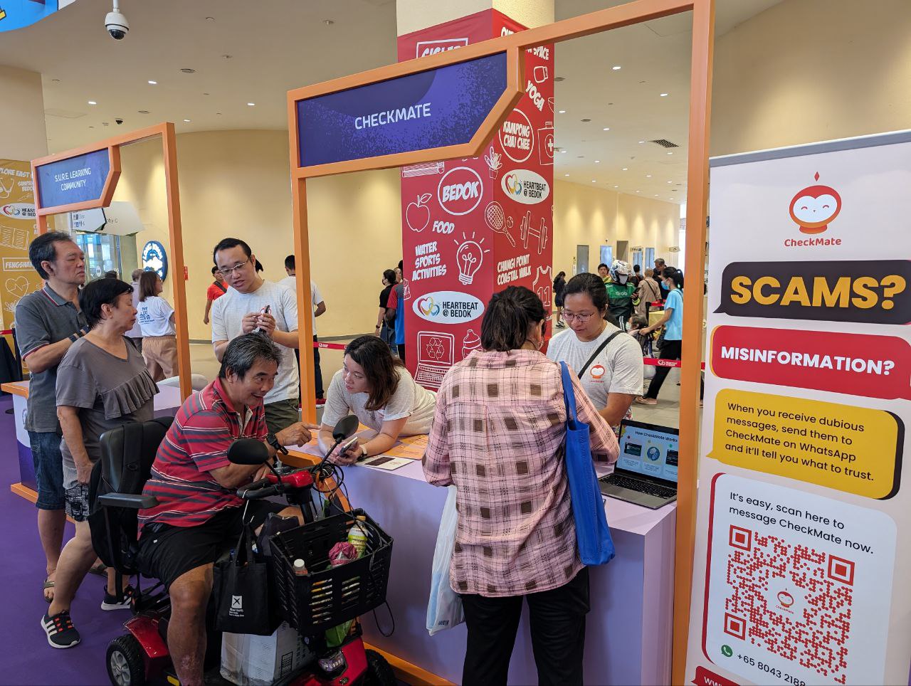 CheckMate booth at a roadshow