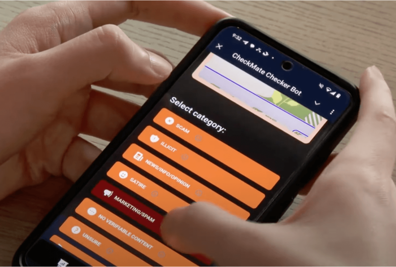 Part of the CheckMate dashboard